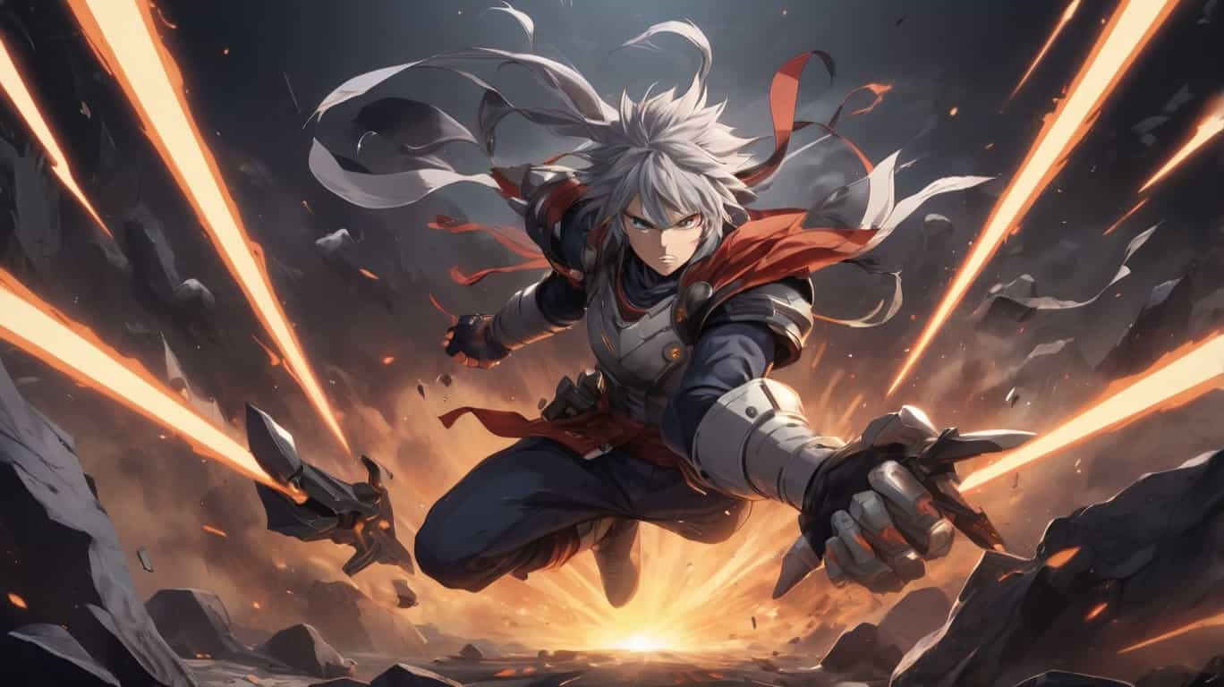 Character in action pose